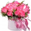Шляпная коробка из розовых  роз